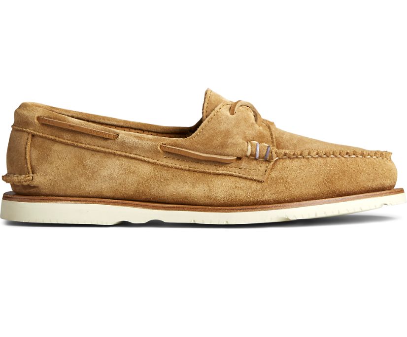 Sperry Sunspel x Authentic Original 2-Eye Suede Boat Shoes - Men's Boat Shoes - Brown [IA2051468] Sp